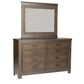 Queen Panel Bed, Dresser & Mirror