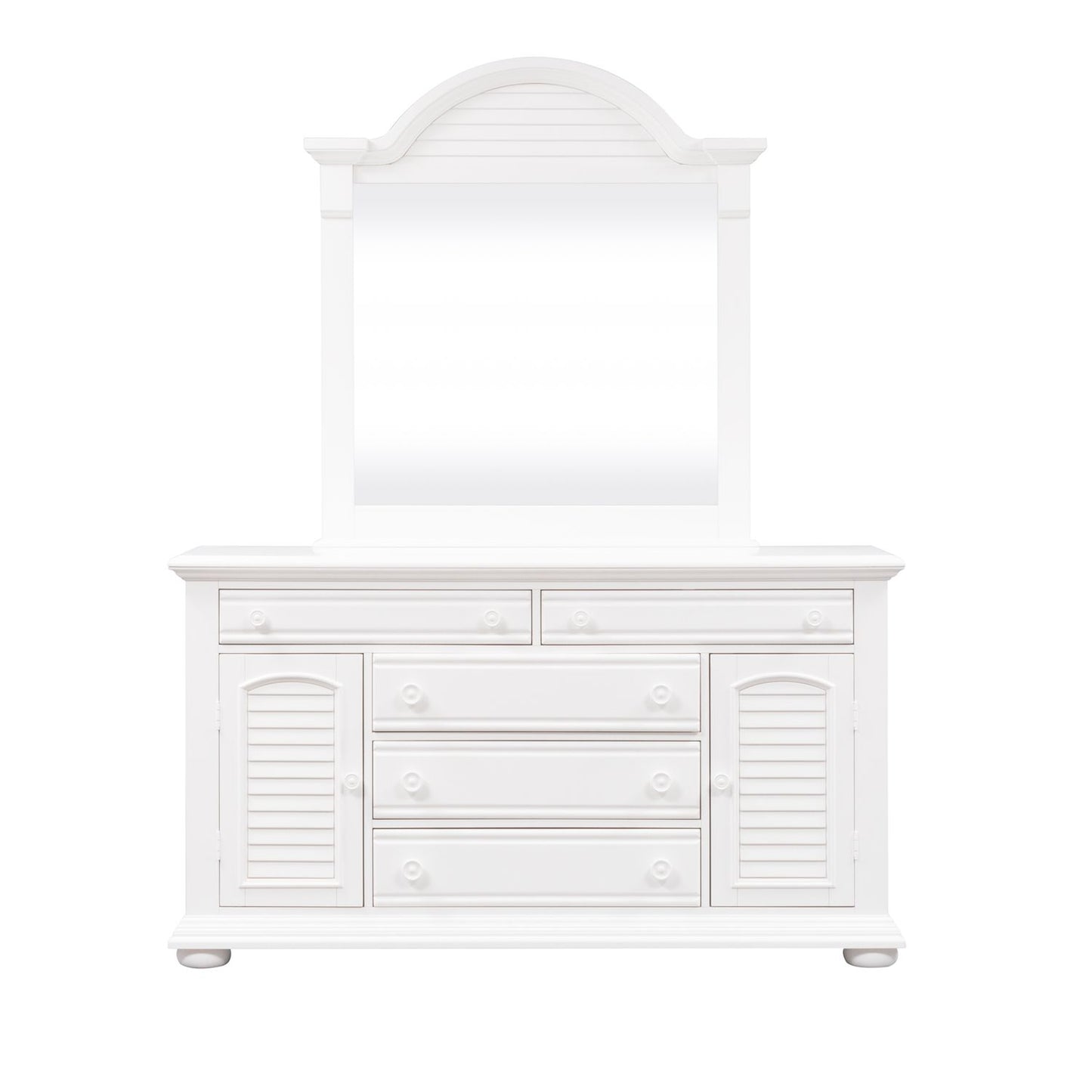 Queen Panel Bed, Dresser & Mirror, Night Stand