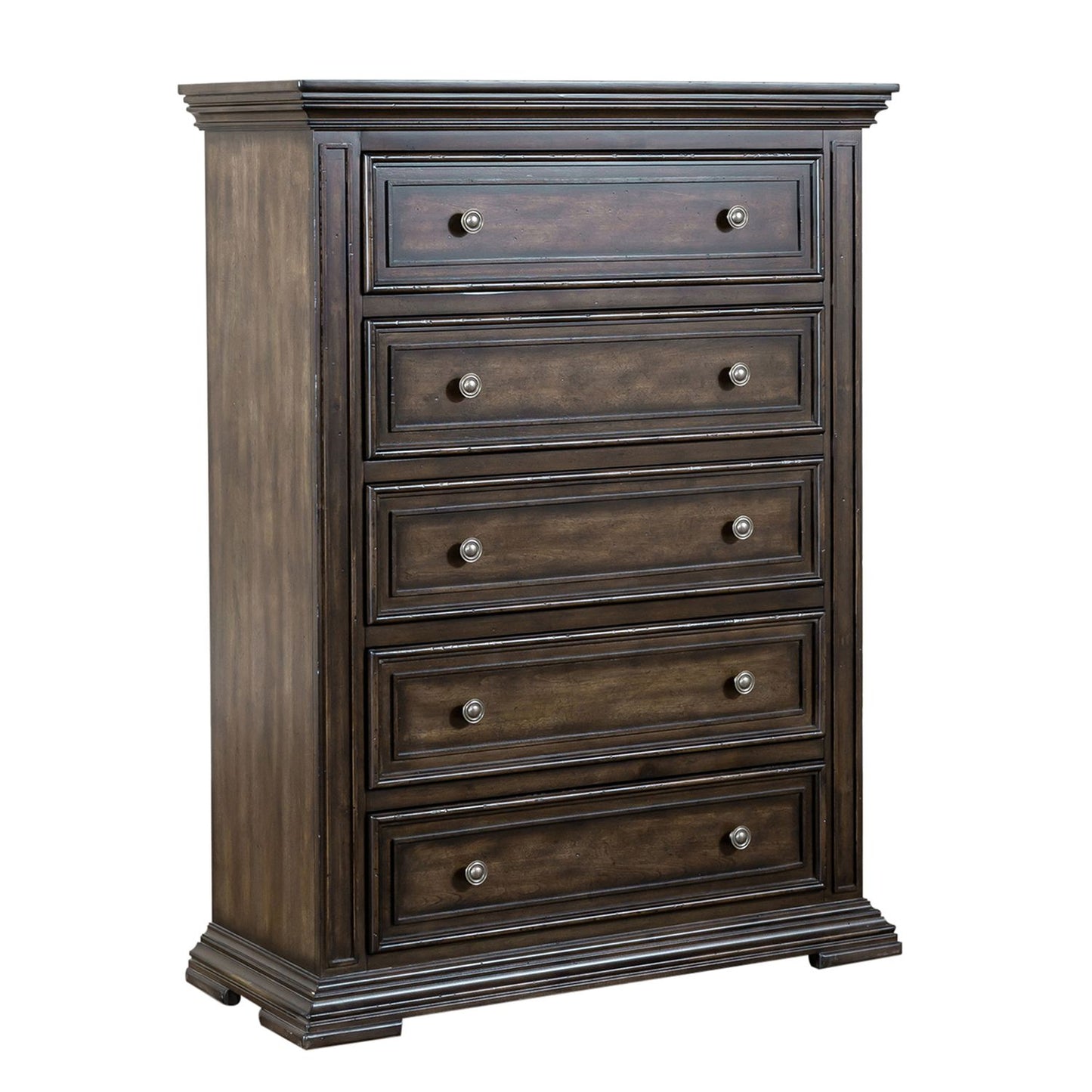 King Panel Bed, Dresser & Mirror, Chest