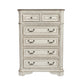King California Upholstered Sleigh Bed, Dresser & Mirror, Chest