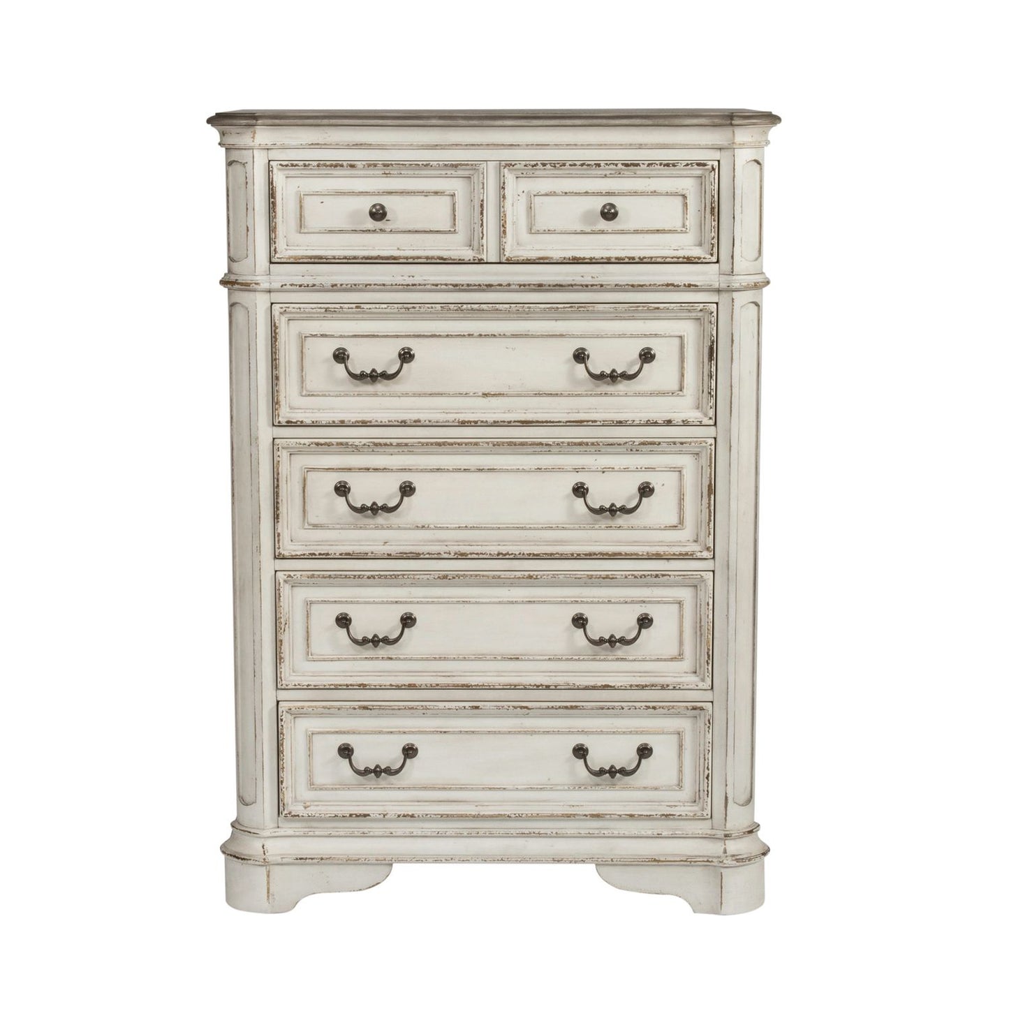 King Uph Sleigh Bed, Dresser & Mirror, Chest