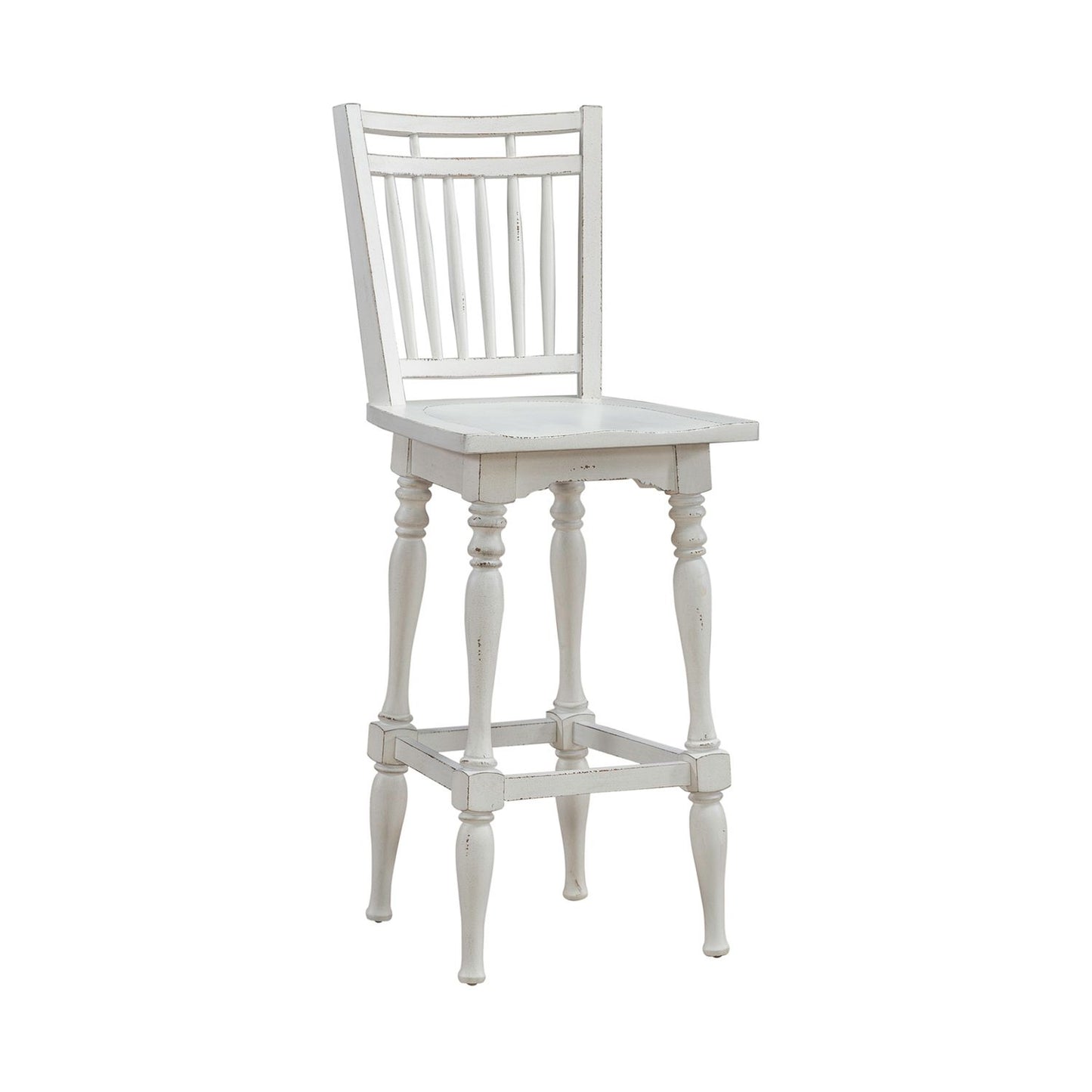 Spindle Back Swivel Bar Stool