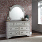 King Panel Bed, Dresser & Mirror, Chest