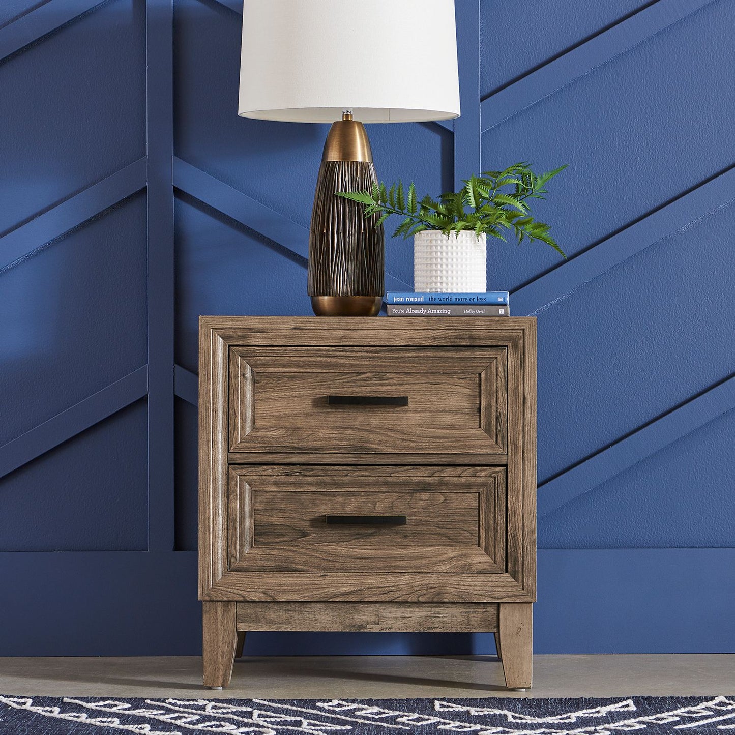 King Storage Bed, Dresser & Mirror, Chest, Night Stand