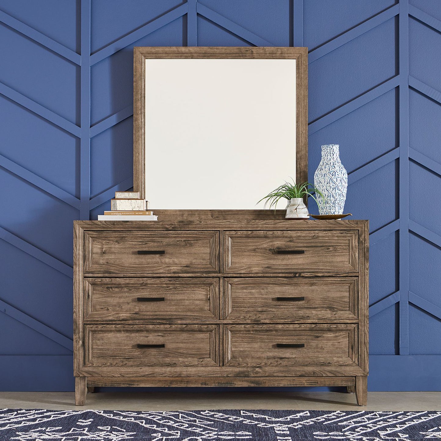 King Storage Bed, Dresser & Mirror, Chest, Night Stand