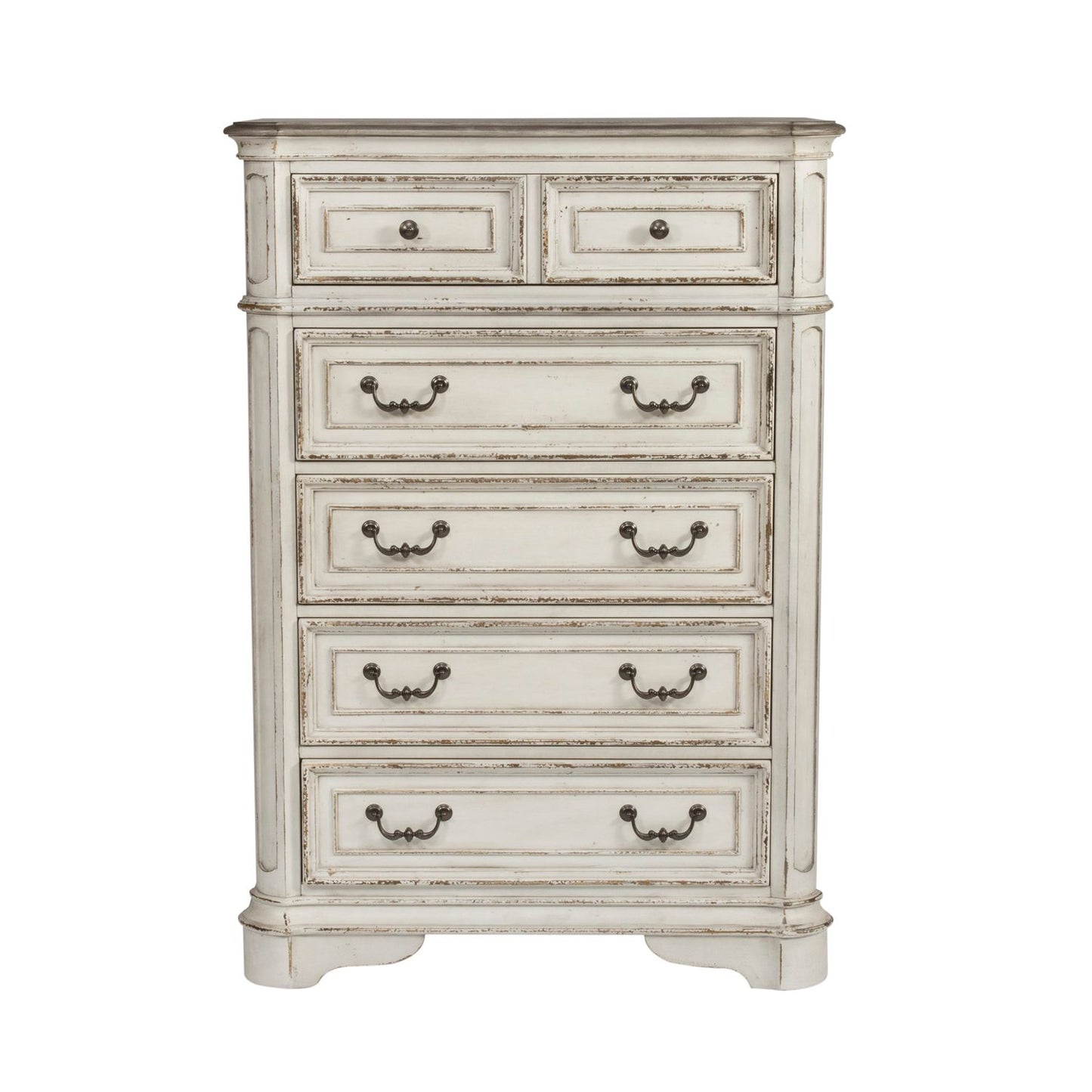King Uph Bed, Dresser & Mirror, Chest, Night Stand