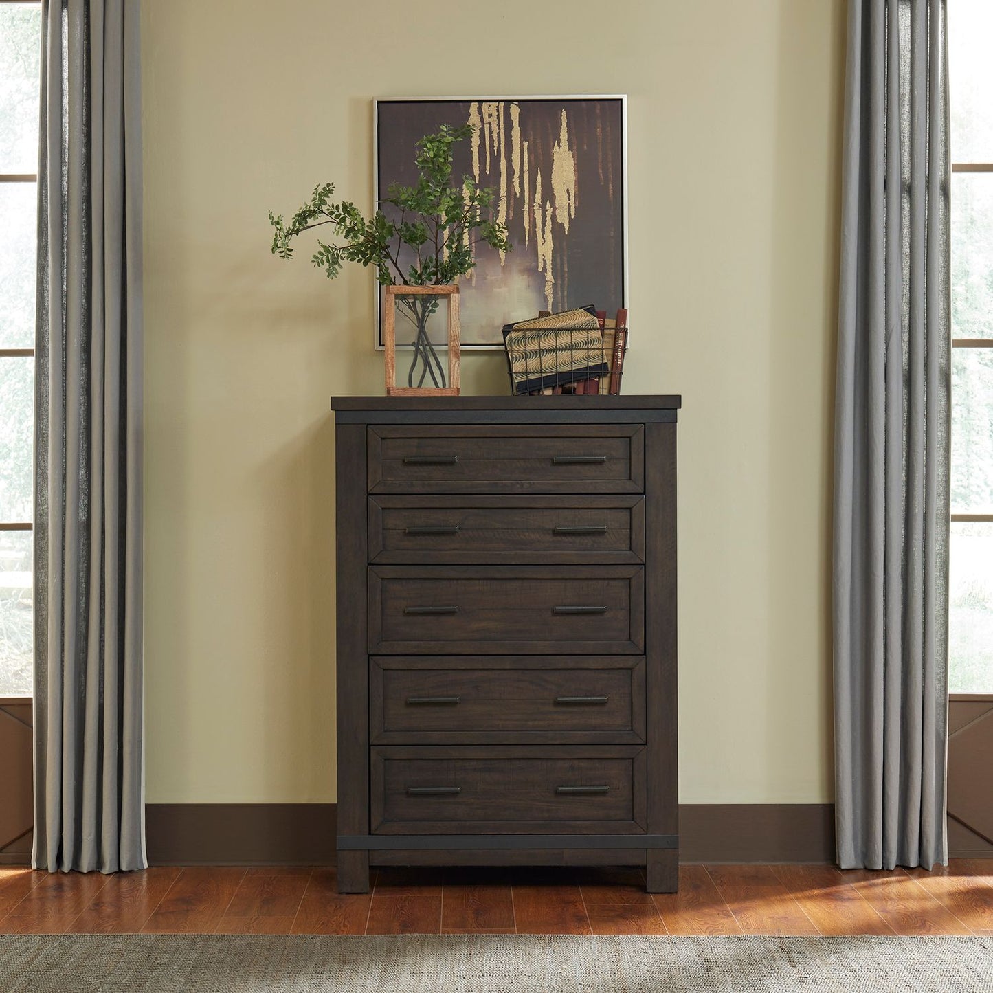King Bookcase Bed, Dresser & Mirror, Chest