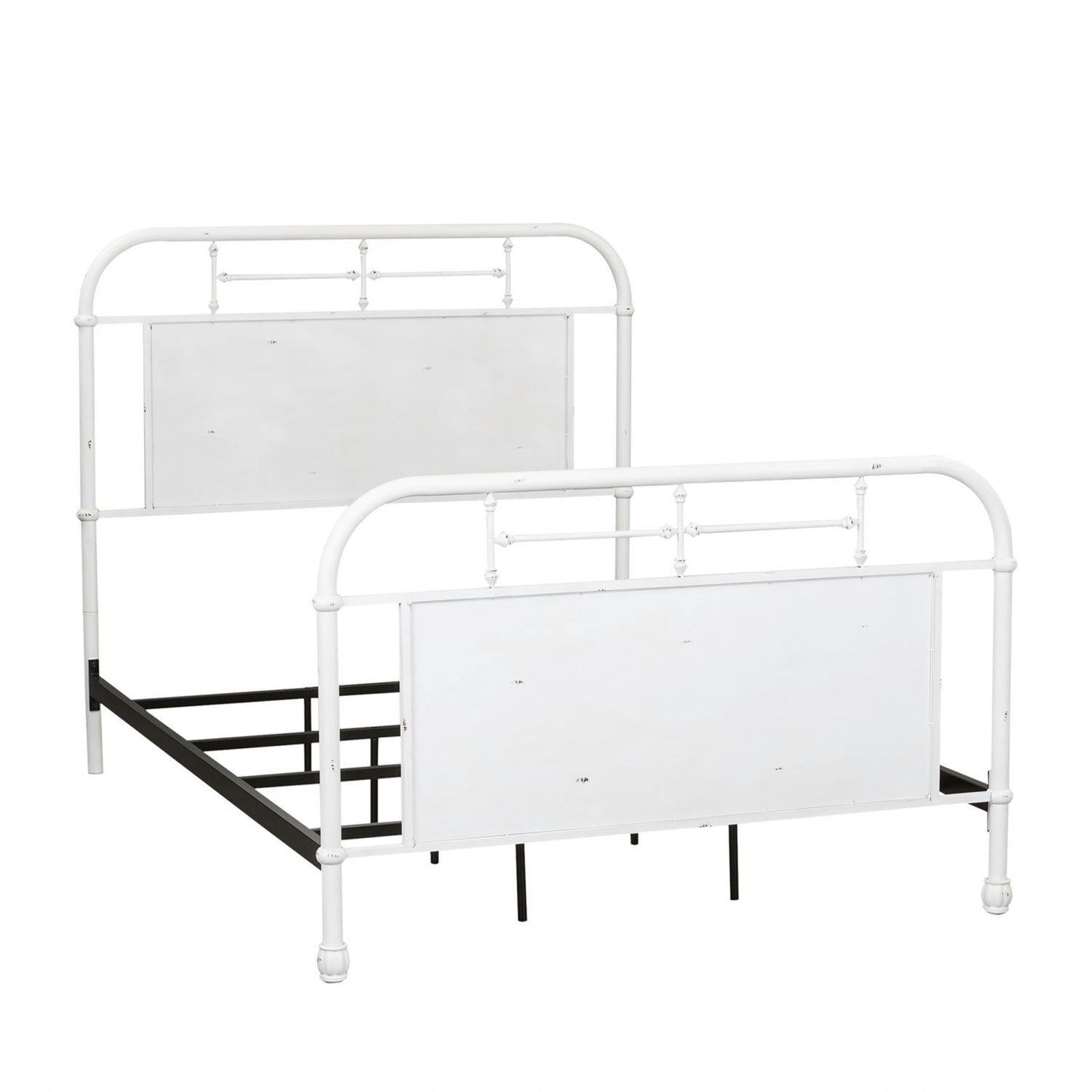 Twin Metal Bed - Antique White