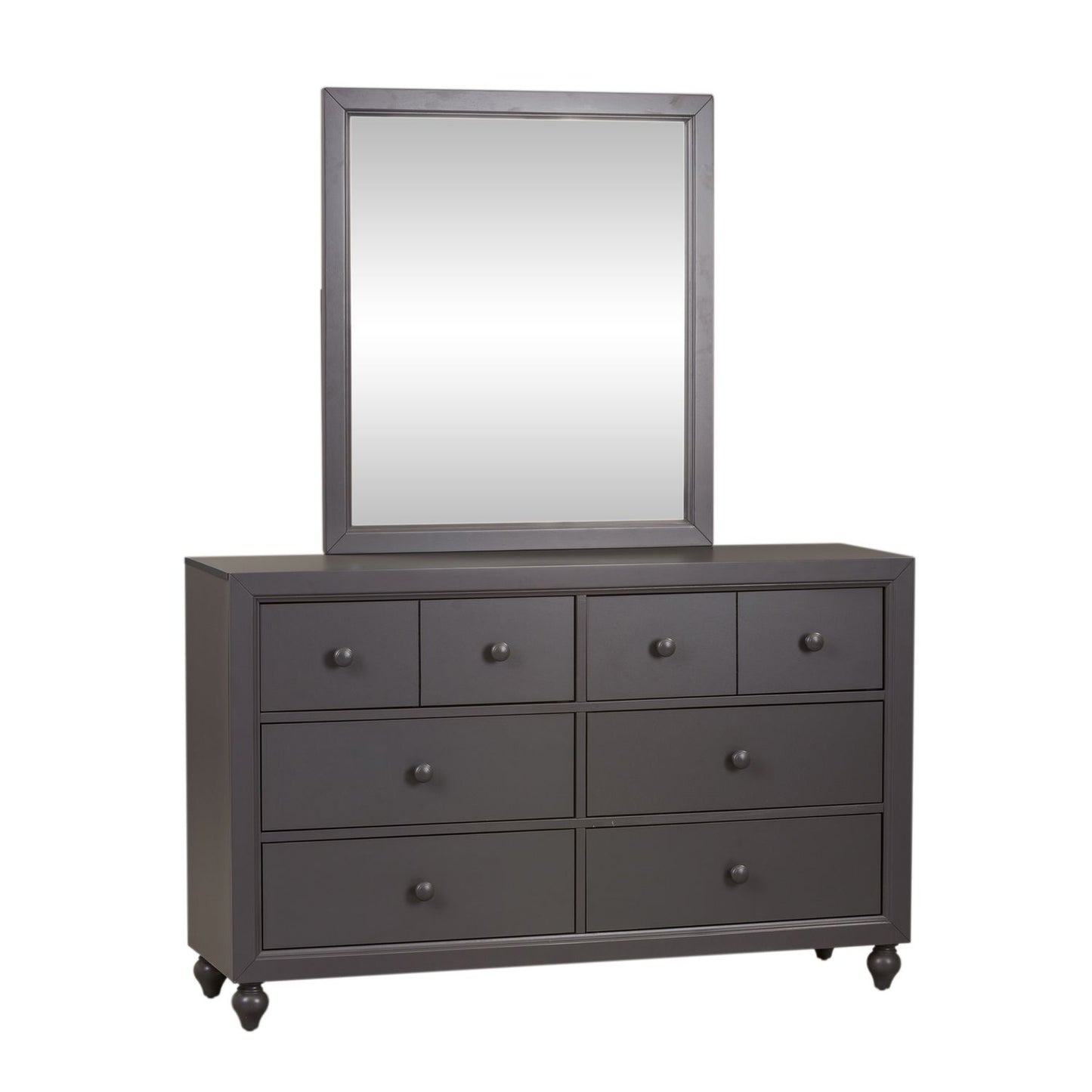 Twin Panel Bed, Dresser & Mirror
