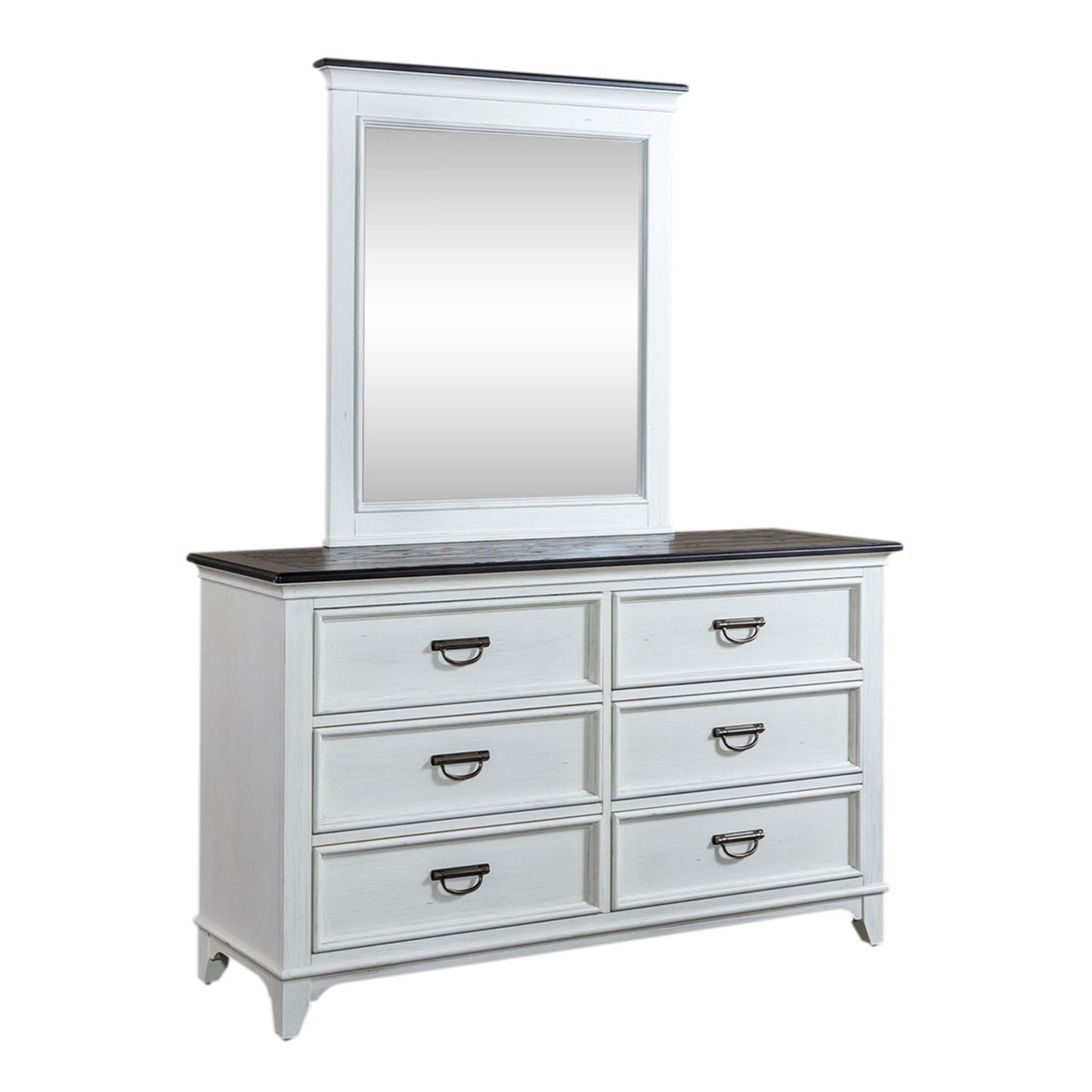 Full Panel Bed, Dresser & Mirror