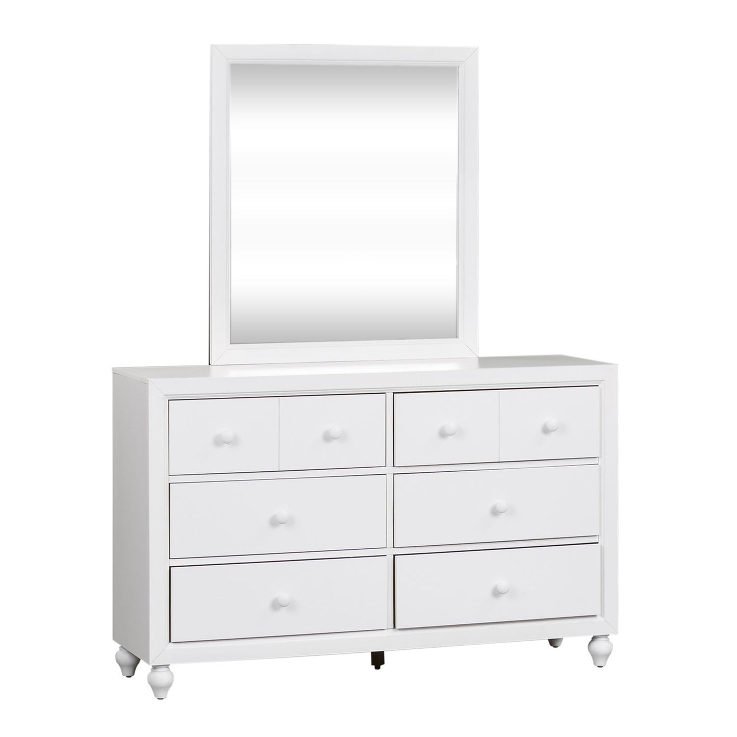 Twin Panel Bed, Dresser & Mirror