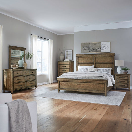 Queen Panel Bed, Dresser & Mirror, Chest, Night Stand