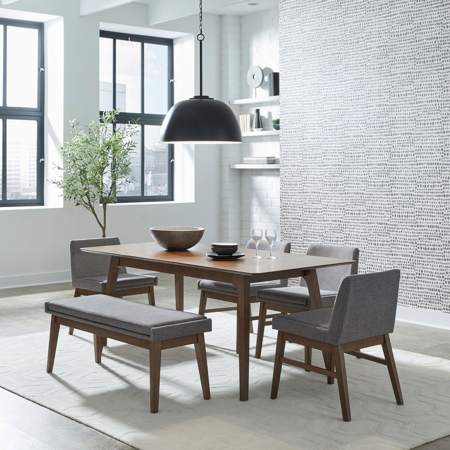 6 Piece Leg Table Set