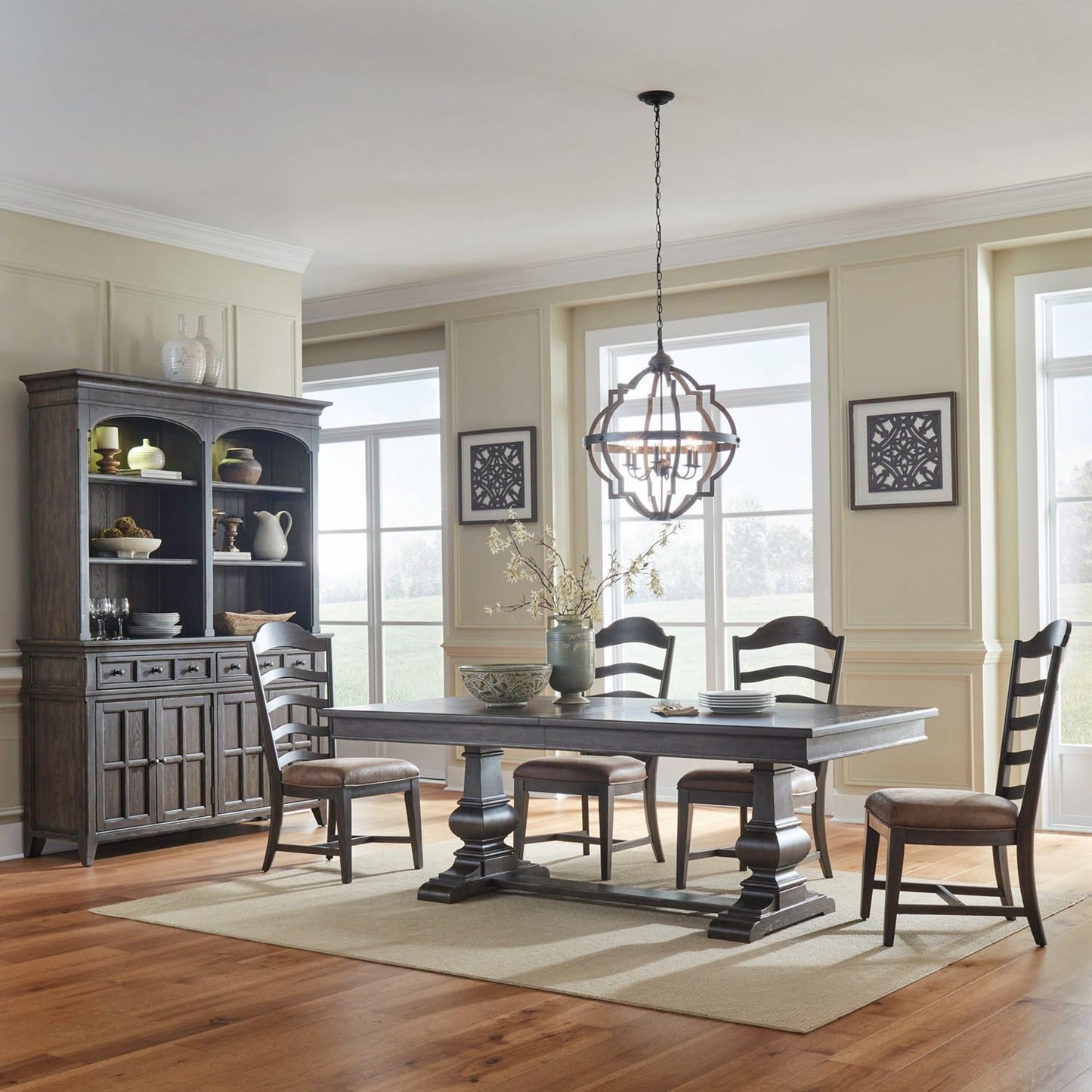 5 Piece Trestle Table Set