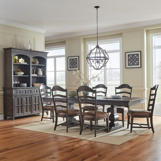 7 Piece Trestle Table Set