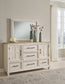 Shaybrock California King Panel Bed with Mirrored Dresser, Chest and Nightstand