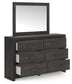 Hollivern Twin Panel Storage Bed with Mirrored Dresser and Nightstand