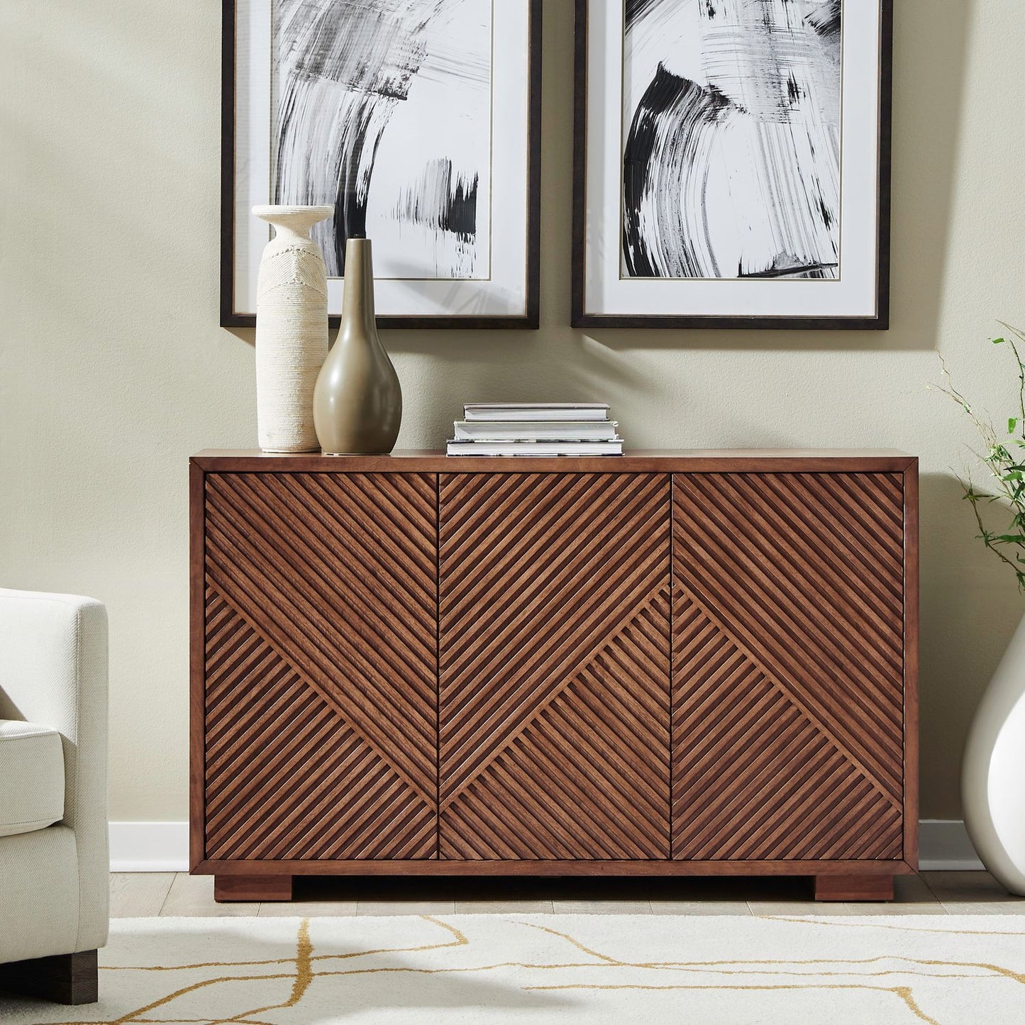 3 Door Accent Cabinet