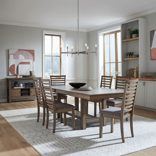 7 Piece Trestle Table Set