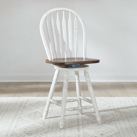 Windsor Swivel Counter Chair - White