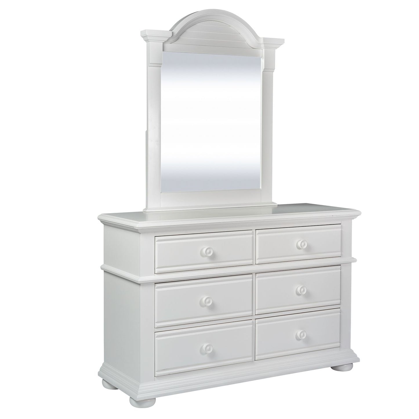 Twin Panel Bed, Dresser & Mirror