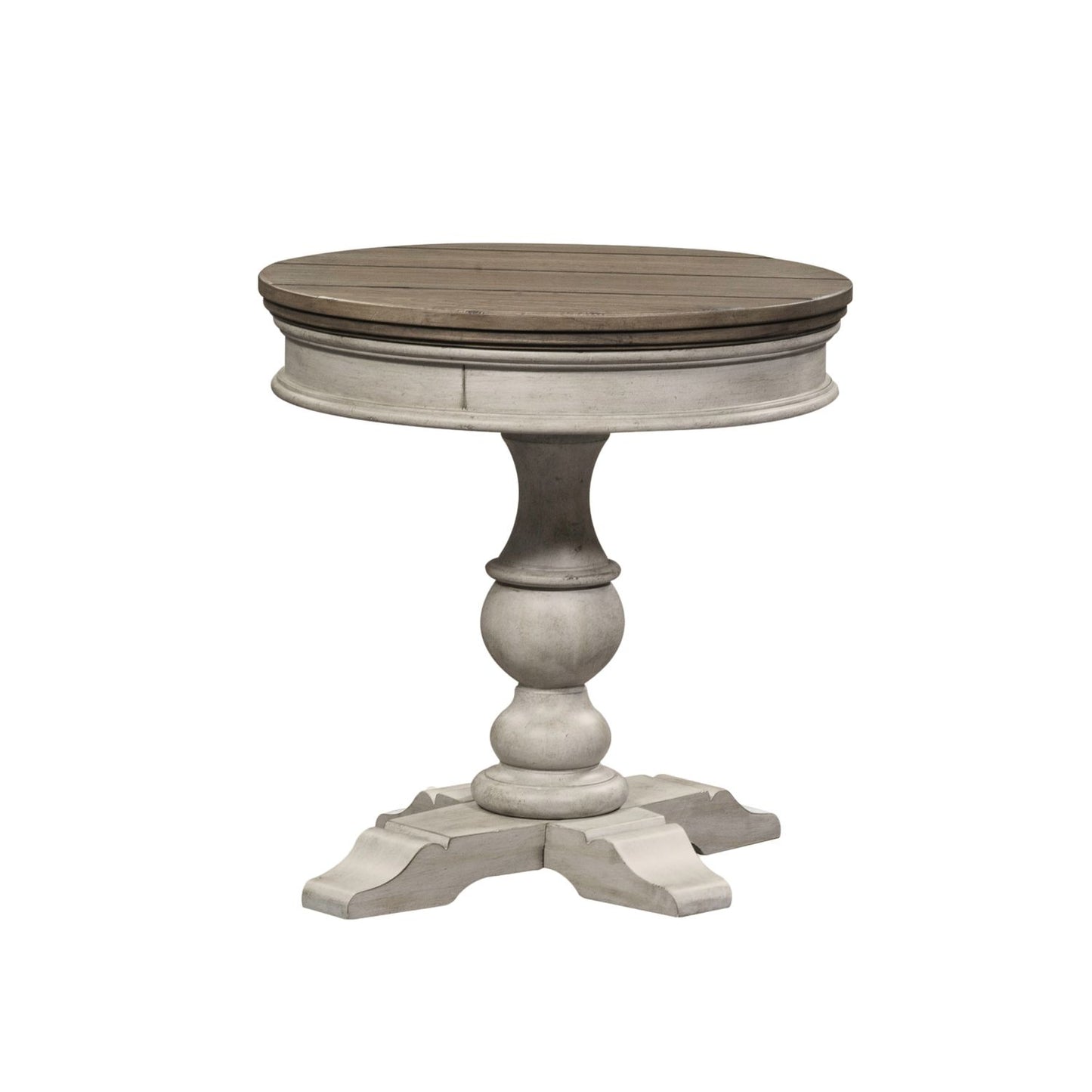 Round Pedestal Chair Side Table