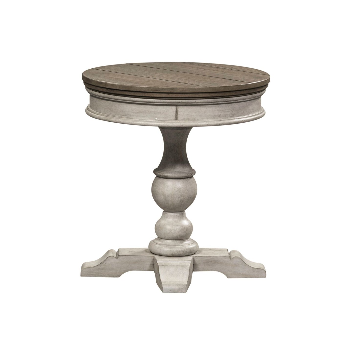 Round Pedestal Chair Side Table