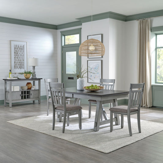 5 Piece Trestle Table Set