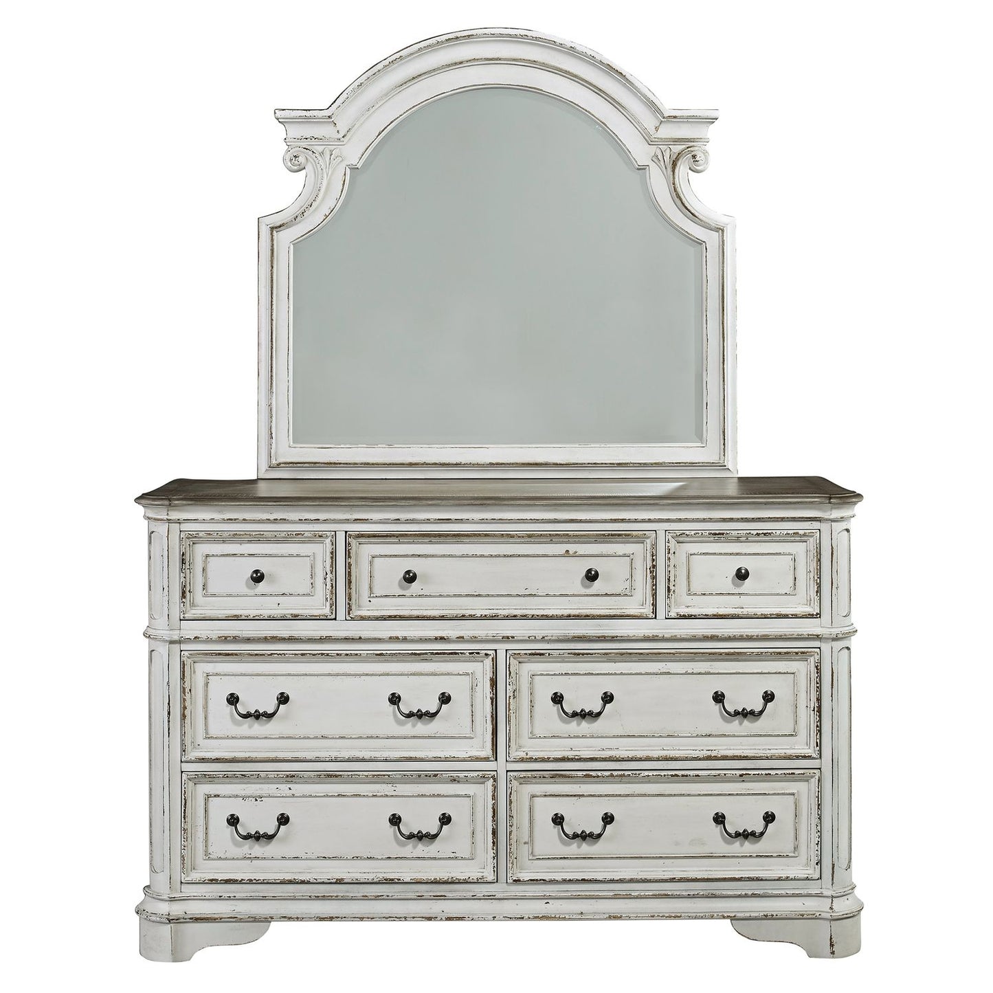 King Uph Sleigh Bed, Dresser & Mirror, Chest, Night Stand