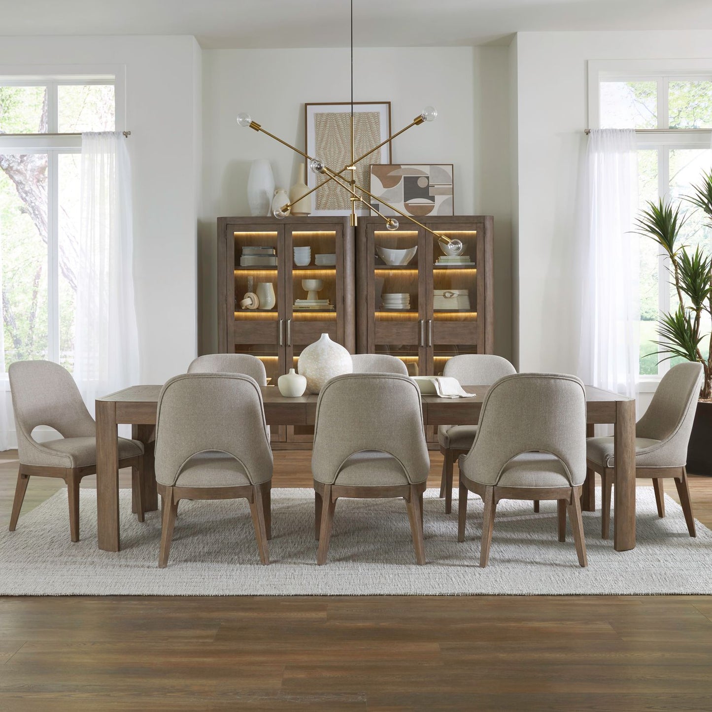 9 Piece Rectangular Table Set