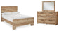 Hyanna Full Panel Bed, Dresser and Mirror