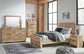 Hyanna Full Panel Bed, Dresser and Mirror