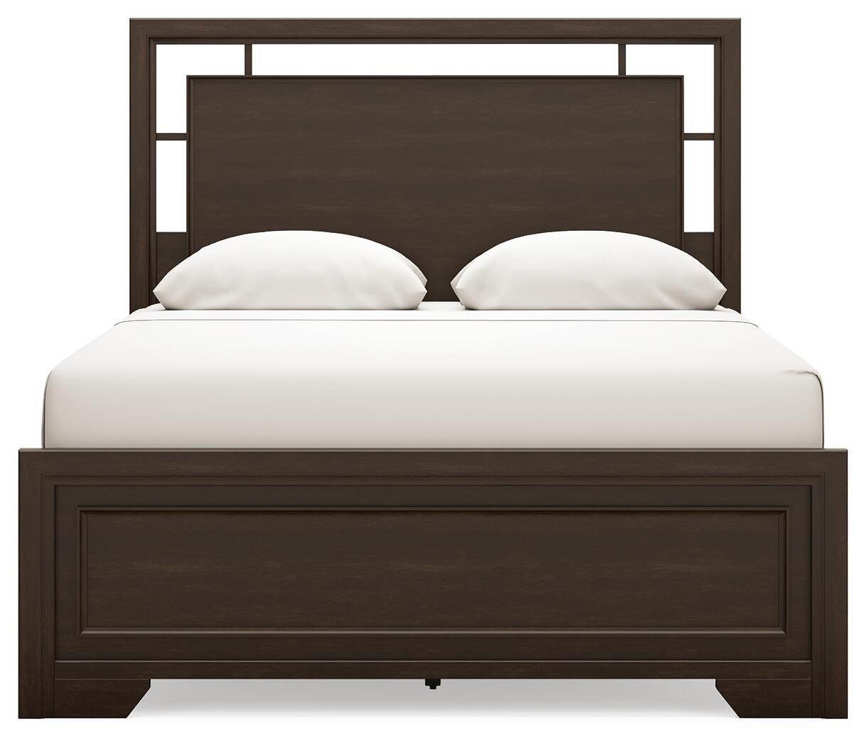 Covetown Queen Panel Bed with Mirrored Dresser