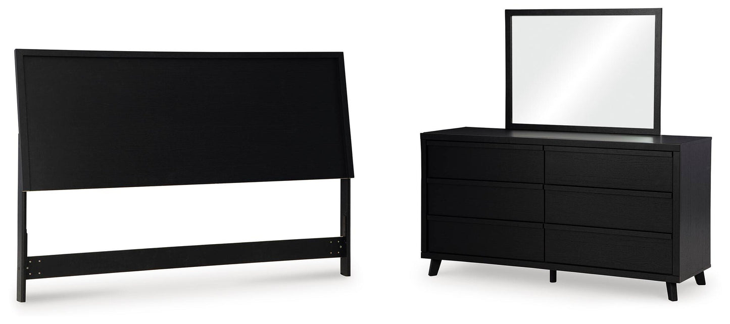 Danziar King Panel Headboard, Dresser and Mirror