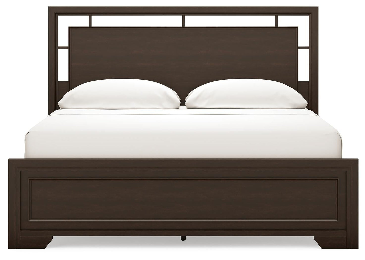 Covetown California King Panel Bed with Mirrored Dresser