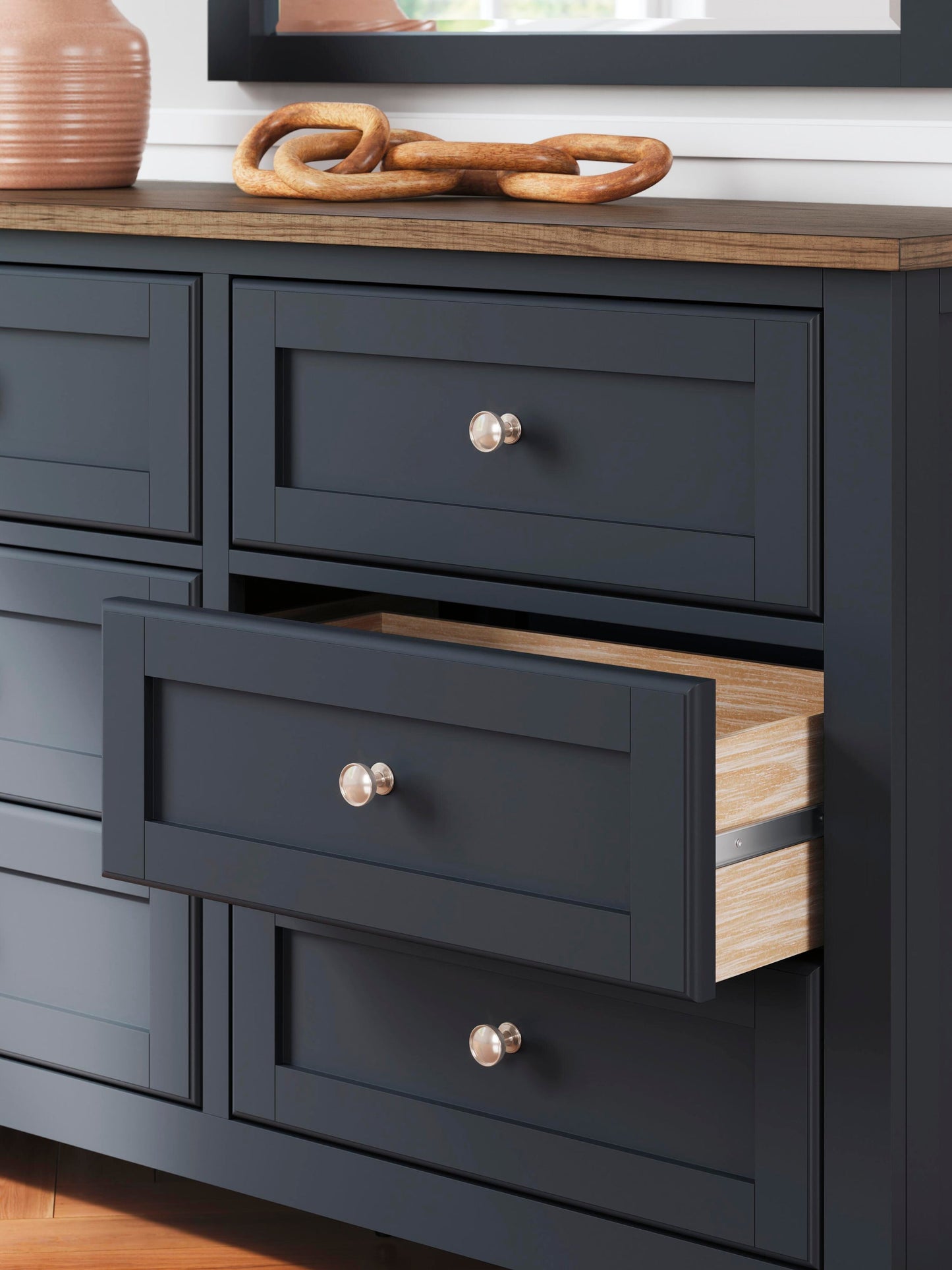 Landocken Twin Panel Bed, Dresser, Mirror and Nightstand