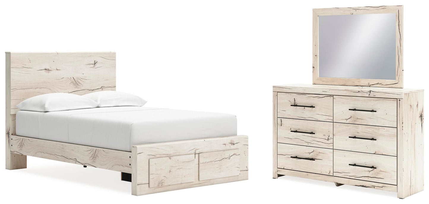Lawroy Full Panel Storage Bed, Dresser and Mirror