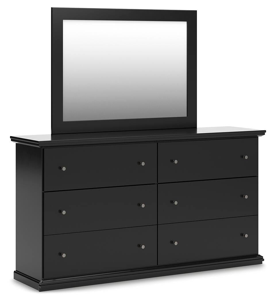 Maribel King Panel Bed, Dresser, Mirror and Nightstand