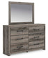 Urbanoore King Panel Bed, Dresser and Mirror