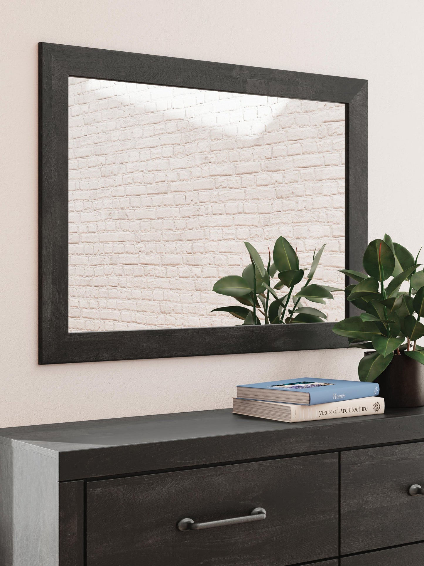 Delmorta Twin Panel Bed with Storage, Dresser, Mirror and Nightstand