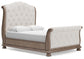 Ardenfield Queen Upholstered Sleigh Bed, Dresser and Mirror