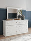 Bostwick Shoals King Panel Bed, Dresser, Mirror and Nightstand