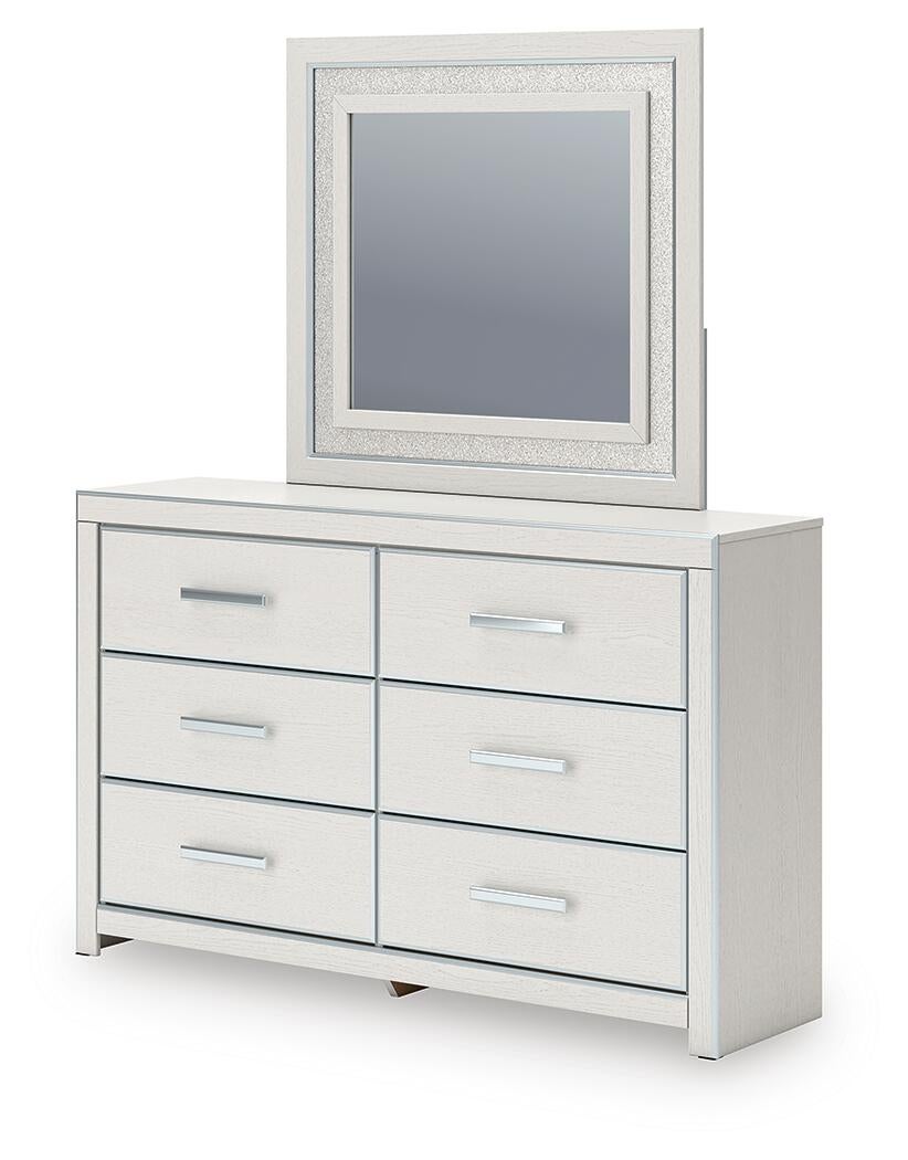 Birmonton Queen Upholstered Panel Bed, Dresser, Mirror, Chest and Nightstand