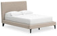 Cielden Full Upholstered Bed with Roll Slats, Dresser and Mirror