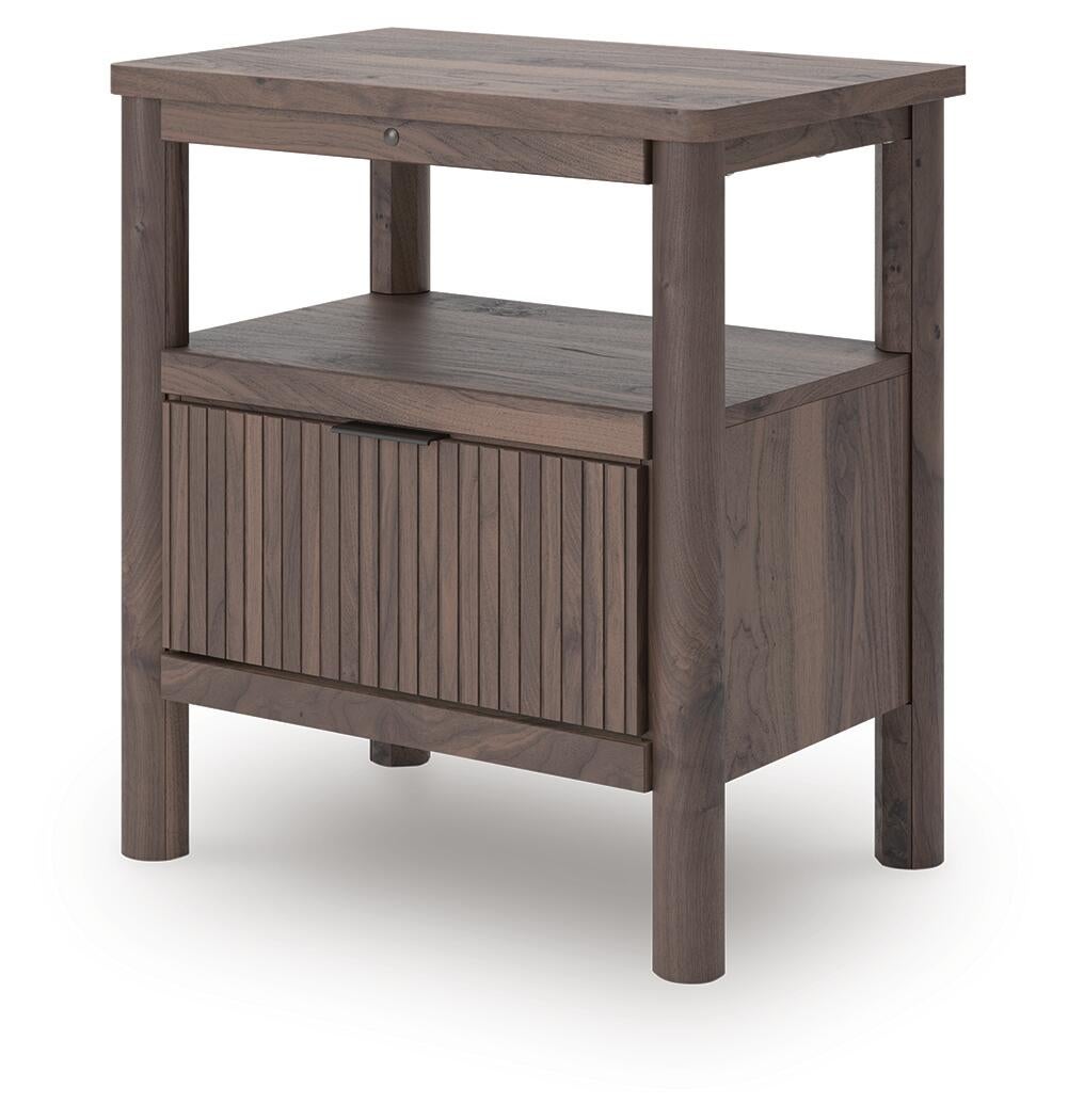 Cadmori Twin Panel Platform Bed, Dresser, Mirror and Nightstand
