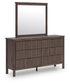 Cadmori Twin Panel Bed, Dresser and Mirror