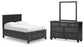 Lanolee Full Panel Storage Bed, Dresser and Mirror