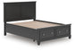 Lanolee Queen Panel Storage Bed, Dresser, Mirror and Nightstand