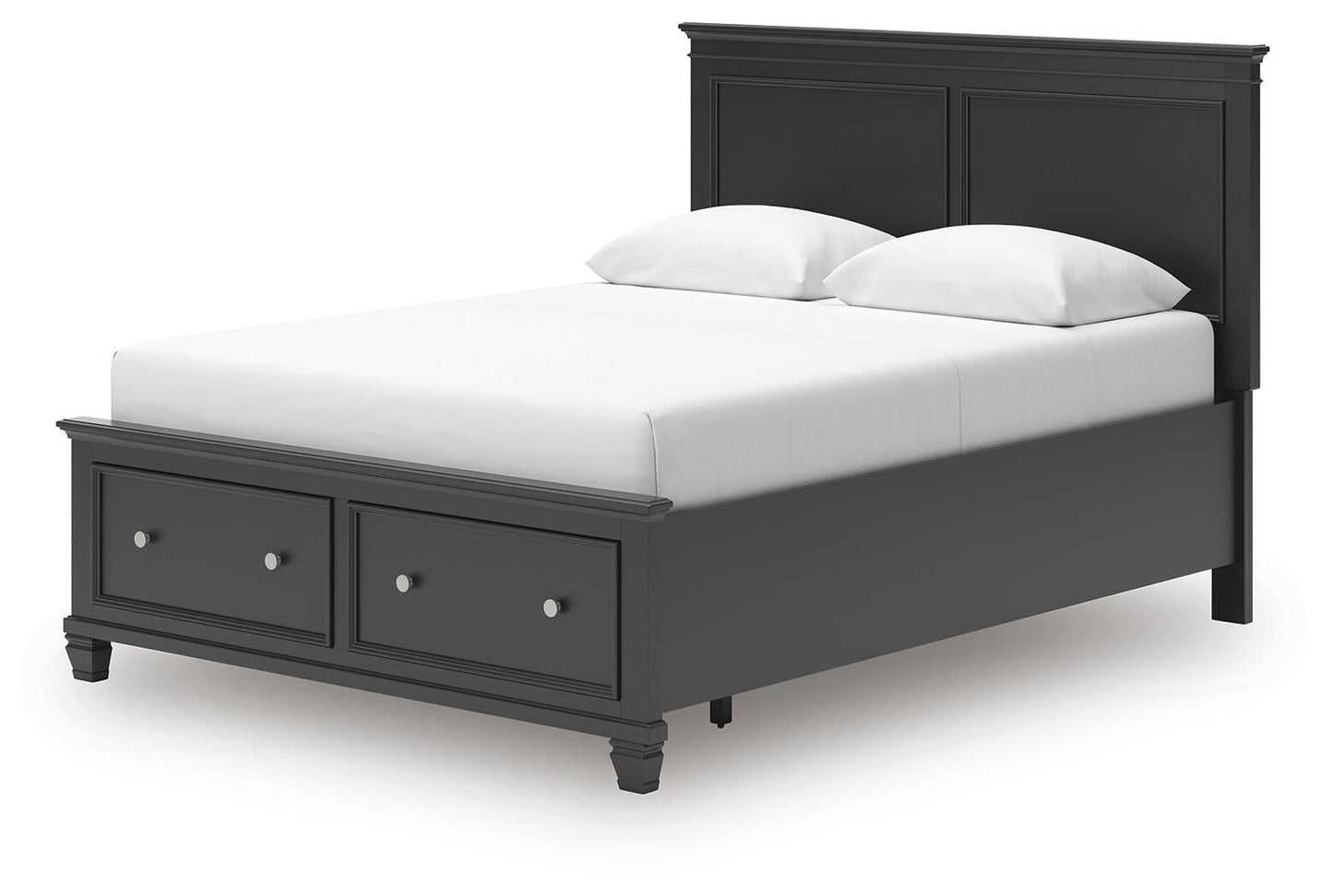 Lanolee Queen Panel Storage Bed, Dresser, Mirror and Nightstand