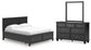 Lanolee California King Panel Storage Bed, Dresser and Mirror